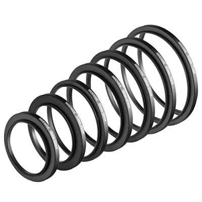 Abbildung von NEEWER® Filter Step Up Ringe Set 49 52 55 58 62 67 72 77mm 49mm 7pcs Sonnenblende
