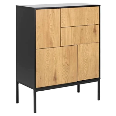 Abbildung von ACTONA GROUP Sideboard, (1), mit Wildeiche Nachbildung, 3 Türen und 2 Schubladen, Breite 80 cm