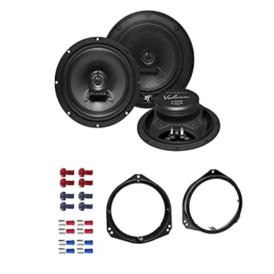 Abbildung von Hifonics VX 62 Lautsprecher mit Einbauset passend für Opel Vivaro ab 2001 Türen vorne 360 Watt 165mm 2 Wege Koax