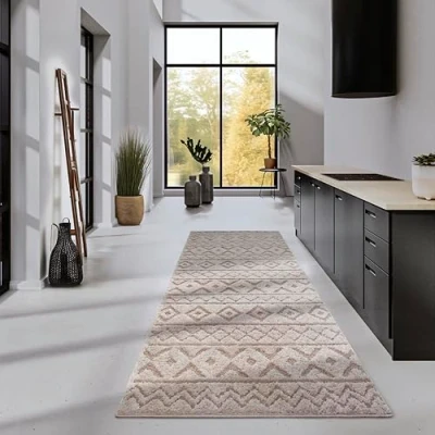 Abbildung von ELLE DECORATION Hochflor Teppich &quot;Itinerance&quot;, rechteckig, Hochflor, Shaggy, flauschig, weich, Langflor, modern, Hoch Tief Effekt