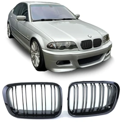Abbildung von Kühlergrill Doppelsteg Performance Glanz passend für BMW E46 Limo Touring 98 01