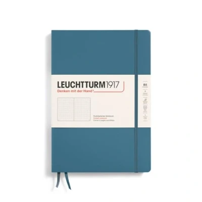 Abbildung von LEUCHTTURM1917 366181 Notizbuch Composition (B5), Hardcover, 219 nummerierte Seiten, Stone Blue, Dotted