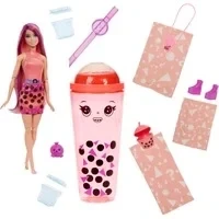 Abbildung von Barbie Anziehpuppe Pop Reveal Bubble Tea Serie mit duftender Mango Mochi Modepuppe, Farbwechseleffekten
