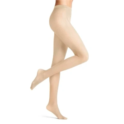 Abbildung von FALKE Damen Ballet Tulle 40 DEN W TI weiches Material Gemustert 1 Stück Strumpfhose, Weiß (Champagne 2579), S