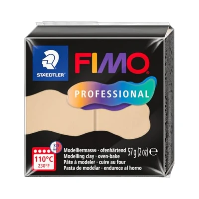 Abbildung von STAEDTLER FIMO professional 8040 ofenhärtende Modelliermasse, speziell für Profis und Künstler, Einzelprodukt champagner, 02