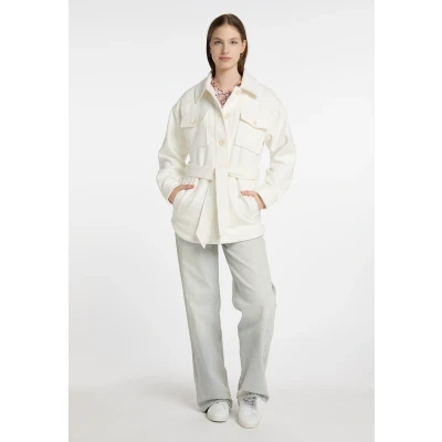 Abbildung von Dreimaster Übergangsjacke aus Wollgemisch Damen Wollweiss