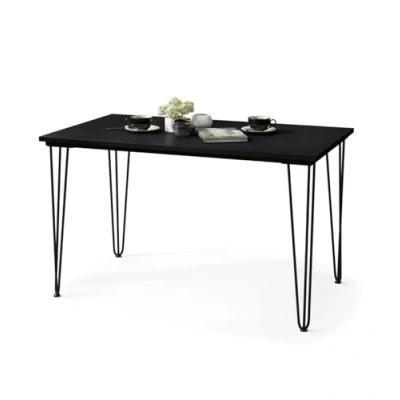 Abbildung von All4All Esstisch Hugo Tisch mit Hairpin Legs Küchentisch Esszimmertisch Industriell Metallbeinen Schreibtisch Loft Beine 120x70cm Schwarz 05