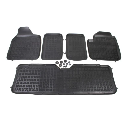 Abbildung von REZAW PLAST 200103 Fußmattensatz Gummi vorne und hinten 5 schwarz SEAT: Alhambra I