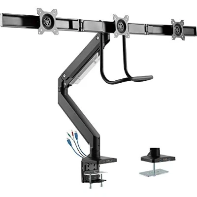 Abbildung von InLine® Tischhalterung mit Lifter und USB 3.0, beweglich, für 3 Monitore bis 69cm (27&quot;), max. 3x6kg
