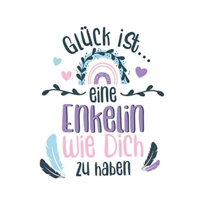 Abbildung von Glück ist eine Enkelin wie dich zu haben: Notizbuch LINIERT Ein schönes Das ansprechende für deine eignet sich die Notizen im Alltag