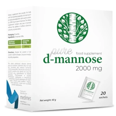 Abbildung von D Mannose 2000 mg 20 Beutel,100% Natural Nahrungsergänzungsmittel zur Unterstützung bei der Bekämpfung von Harnwegsinfektionen