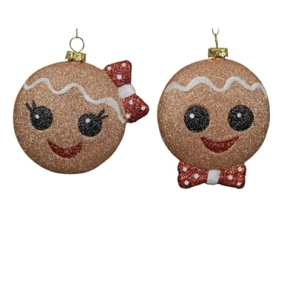 Abbildung von Decoris season decorations Christbaumschmuck, Christbaumschmuck Kunststoff 9cm Lebkuchenmann 1 Stück sortiert Braun
