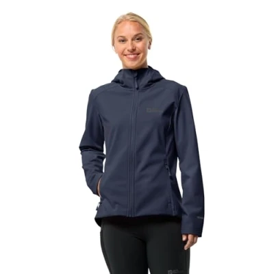 Abbildung von Jack Wolfskin Bornberg Hoody Softshelljacke, Damen, Größe: Medium, Night blue