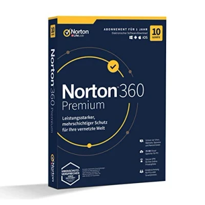 Abbildung von Norton 360 Premium 75GB 1User 10Device 12MO GENERICPremium10 Geräte1 JahrPCDownloadDownload