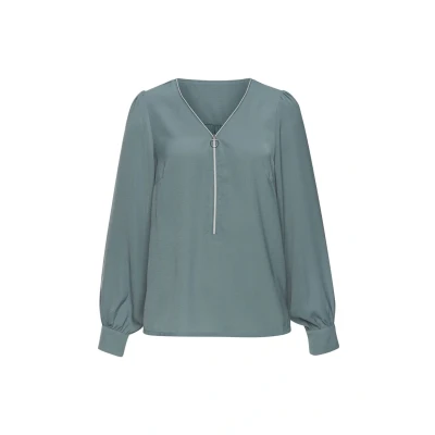 Abbildung von LASCANA Langarmbluse, mit Reißverschlussdetail, elegante Damenbluse