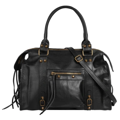 Abbildung von forty Shopper Echt Leder Damen Made in Italy, Handtasche aus Rindleder, Ledershopper für Damen, Schultertasche mit Magnetverschluss 017048