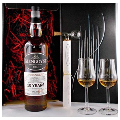 Abbildung von Geschenk Glengoyne 10 Jahre Single Malt Whisky + Glaskugelportionierer 2 Bugatti Gläser