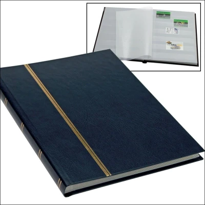 Abbildung von Luxus, Einsteckalbum A5 16 seiten (weiß) 6 Streifen Blau Abm: 170x225x22 pro Stk.
