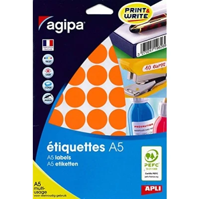 Abbildung von APLI 114325 Packung mit 400 Mehrzwecktabletten, Durchmesser 24 mm, Orange