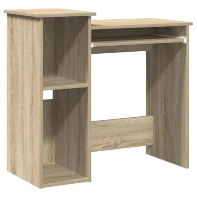 Abbildung von vidaXL Schreibtisch mit Regalen Sonoma Eiche 84x40x78 cm Holzwerkstoff, Bürotisch, Tisch, PC Computertisch, Laptoptisch, Arbeitstisch
