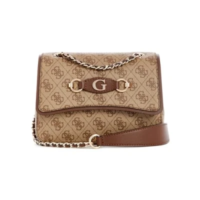 Abbildung von Guess IZZY Handtasche, Damen, Größe: One Size, Latte logo/brown