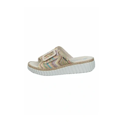 Abbildung von Rieker Pantolette flach, Damen, Größe: 36, Pastell Schuhe
