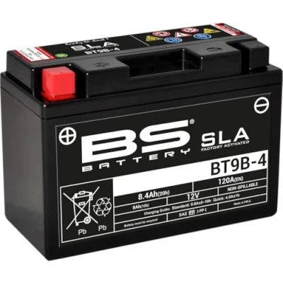 Abbildung von BS Battery 300642 BT9B 4 AGM SLA Motorrad Batterie, Schwarz