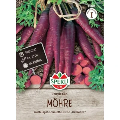 Abbildung von Sperli Möhrensamen Purple Sun, F1 81702 resistente Sorte mittelspät violett ca. 20cm lagerfähig Samen Gemüse, Saatgut, Gemüse Pflanzen, Karotten