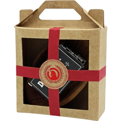 Abbildung von Unicorn Geschenk Set mini Dudu Osun CLASSIC 25g + Olivenholzschale klein rot