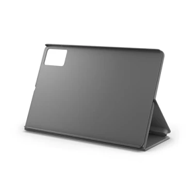 Abbildung von Lenovo Folio Hülle für Idea Tab (Polyurethan + Polycarbonat, Stoßschutz, integrierter Stifthalter, wandelbarer Ständer) Mondgrau