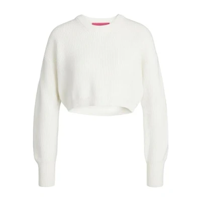 Abbildung von JJXX Carlota Cropped Strickpullover, Damen, Größe: Small, Snow white