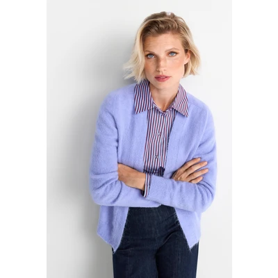 Abbildung von Rich &amp; Royal Strickjacke, Damen, Größe: 38, Frosty lavender