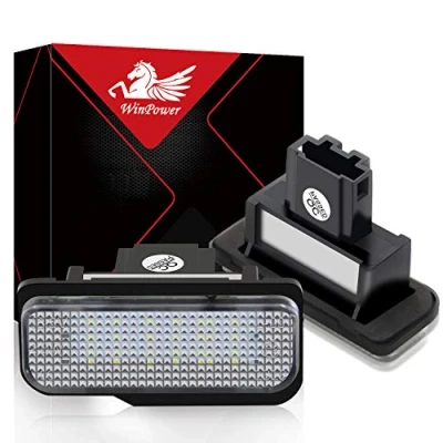 Abbildung von WinPower Fehlerfrei LED Lizenz Kennzeichenbeleuchtung Montage Bright Weiß Lampen Leuchtmittel, 2 Stücke