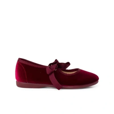 Abbildung von Pisamonas Merceditas LAZO Riemchenballerina für Kinder, Größe: 30, Burdeos Schuhe