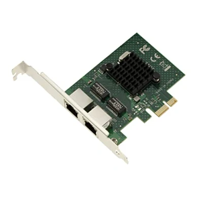 Abbildung von KALEA INFORMATIQUE PCIe x1 Netzwerk Controller Karte 2 Port RJ45 DUAL LAN GIGABIT ethernet 10 100 1000Mb 1G BroadCom BCM5720 Low und High Profile.
