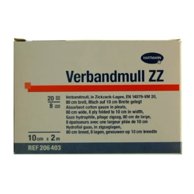 Abbildung von Verbandmull Hartmann 10 cmx2 m zickzack