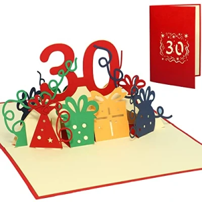 Abbildung von LINPopUp®, LIN17348, Pop Up Karte, Geburtstag 30 Jubiliäum 3D Glückwunschkarte Geburtstagskarte 30. Geburtstag, N241
