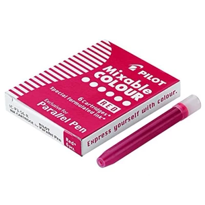 Abbildung von Pilot Füllhalterpatrone IC P für Parallel Pen rot