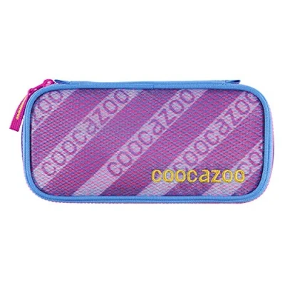 Abbildung von coocazoo Federmäppchen PencilDenzel „MeshFlash Neon Pink“ blau/pink, Schlamperetui, Geodreieckfach, Stundenplanfach, herausnehmbarer Stiftehalter, zusätzliches Reißverschlussfach