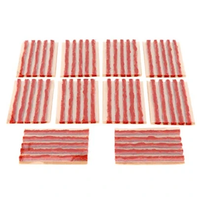 Abbildung von Aramox Rubber Tire Repair Patch, 50 Stück 100x6mm Reifen Reparaturstopfen Tubeless reparaturset Sealing Strip Pannenreparaturwerkzeug für Automotorräder(Braun)
