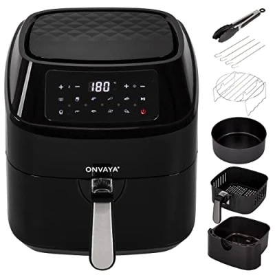 Abbildung von ONVAYA Heißluftfritteuse, Airfryer XXL mit LED Display, Fritteuse ohne Öl &amp; Fett