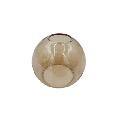 Abbildung von Lampenschirm E14 Glas Lampenglas Ersatzglas Schirm Ersatzschirm für Hängelampe goldfarben (1x goldfarbig)