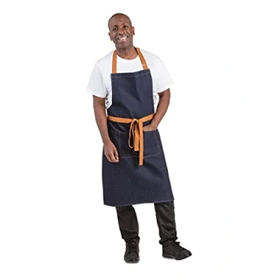 Abbildung von Whites Chefs Clothing B980 Latzschürze, Blauer Denim