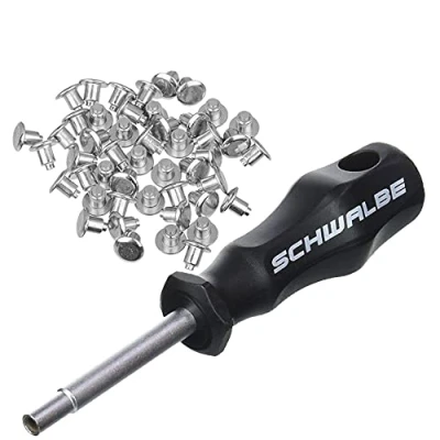 Abbildung von Schwalbe Unisex 50 Tyre Spikes &amp; Spike Replacement Werkzeug, Schwarz, Nicht zutreffend EU