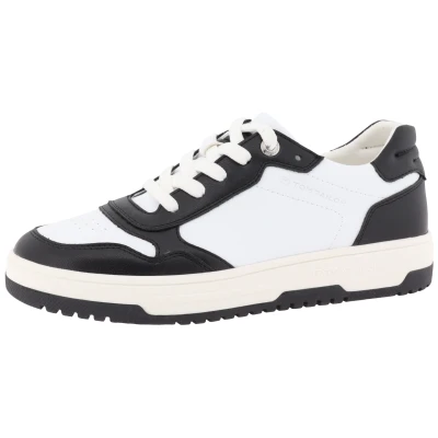 Abbildung von TOM TAILOR Plateausneaker mit Kontrastbesatz, Freizeitschuh, Halbschuh, Schnürschuh