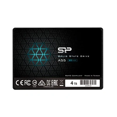 Abbildung von Silicon Power 4TB SSD 3D NAND A55 SLC Cache Performance Boost SATA III 2.5&quot; 7mm (0.28&quot;) Internal Solid State Drive (SP004TBSS3A55S25)
