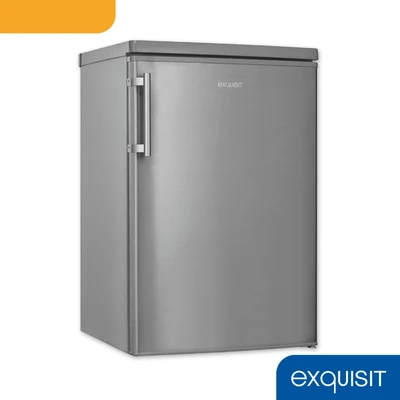 Abbildung von exquisit Kühlschrank KS16 4 HE 040C inoxlook, 85 cm hoch, 55 breit, geräumiges Sterne Gefrierfach