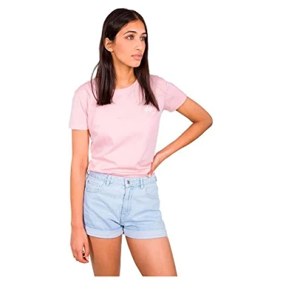 Abbildung von Alpha Industries Small LOGO WMN Tshirt print, Damen, Größe: Small, Pastel pink