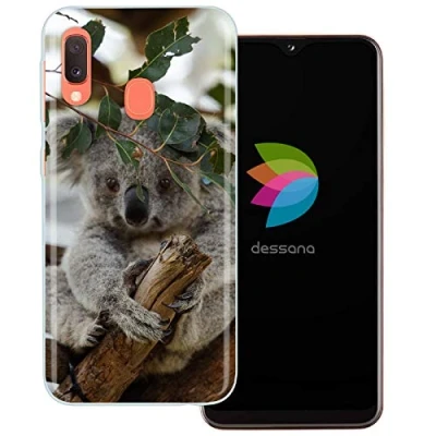 Abbildung von dessana Koala transparente Schutzhülle Handy Case Cover Tasche passend für Samsung Galaxy A20e Beuteltier