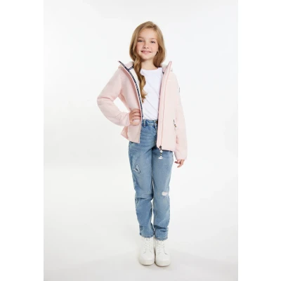 Abbildung von Schmuddelwedda MIT Teddy Fleecejacke für Kinder, Größe: 128, Pastellrosa melange